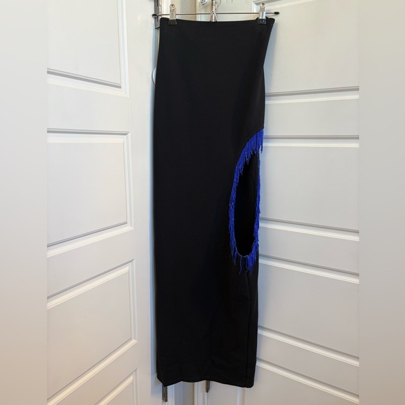 STAUD Scarlett bead-embellished cutout jersey maxi skirt Size Small - Picture 3 of 7